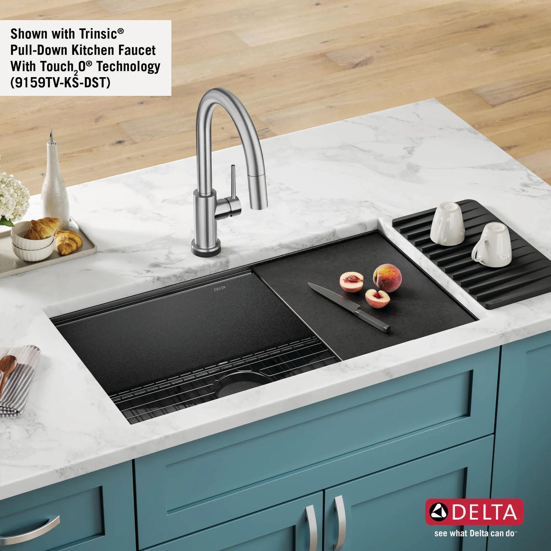 32&rdquo; Undermount 16 Gauge Workstation Kitchen Sink Single with WorkFlow&trade; Ledge and Accessories